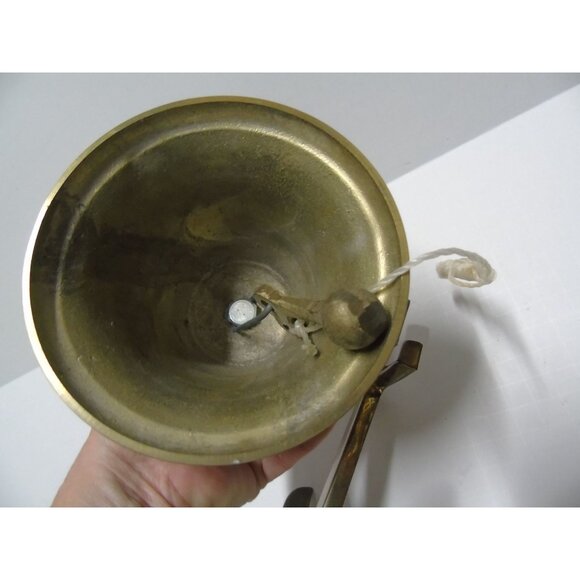 Vintage Solid Brass Anchor Door Knocker Bell Mid Century 1970's - Picture 7 of 8